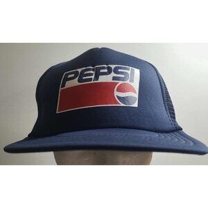 VINTAGE 2000s PEPSI CAP PROMO HAT TRUCKER MENS SNAPBACK BLOKE RETRO